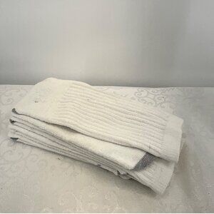 U.S. Army White Military Socks Ribbed Crew Cotton Acrylic Blend 4 pairs